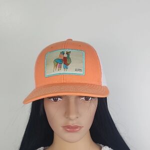 Katherine Homes Orange and White Mesh Cap Unisex